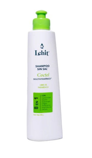Shampoo sin Sal Coctel Multivitaminico 8 en 1 300g Lehit