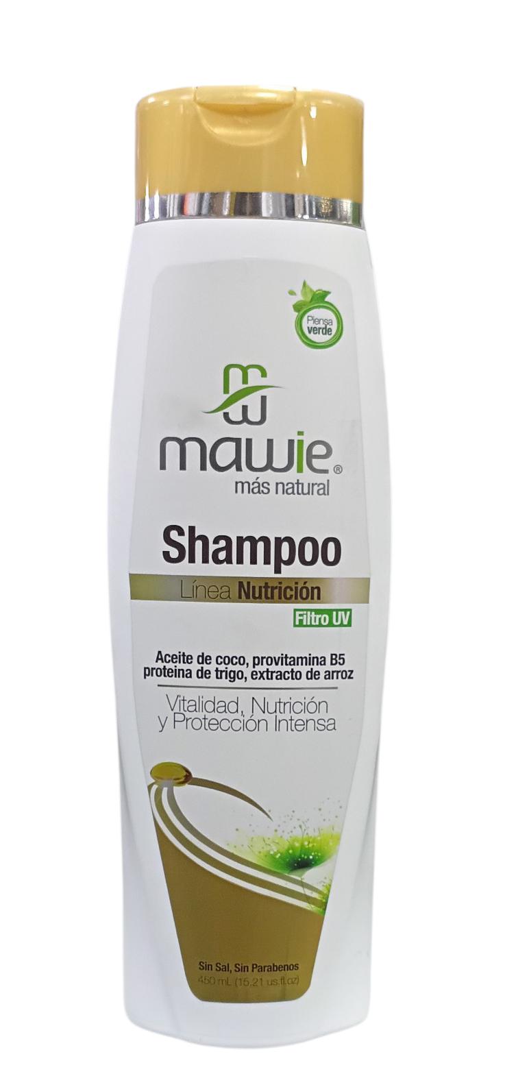 Shampoo Nutrición Filtro UV 450ml Mawie