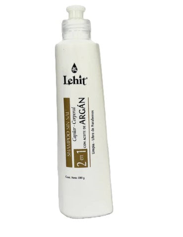 Shampoo sin Sal 2 en 1 Aceite de Argan 300g Lehit