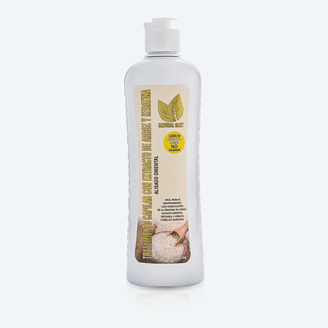 Tratamiento Capilar de Arroz y Keratina 500ml Natural Sant