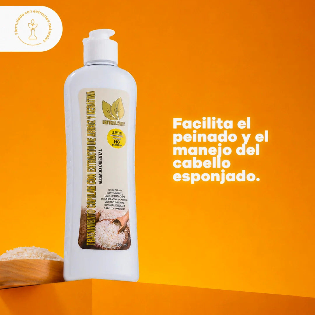 Tratamiento Capilar de Arroz y Keratina 500ml Natural Sant