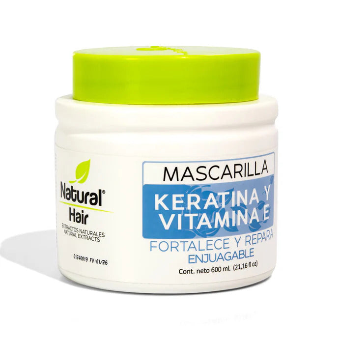 Mascarilla Keratina y Vitamina E 600ml Natural Hair