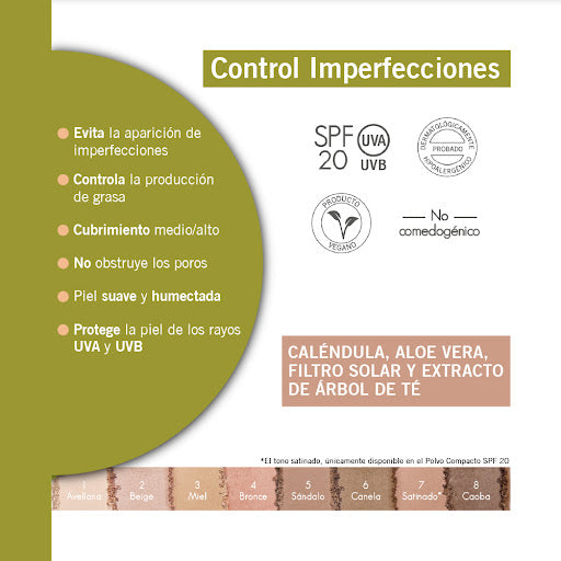 POLVO KALOE CONTROL DE BRILLO IMPERFECCIONES 03 MIEL