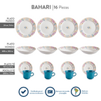 VAJILLA BAHARI 16 PIEZAS 4 PUESTOS CORONA