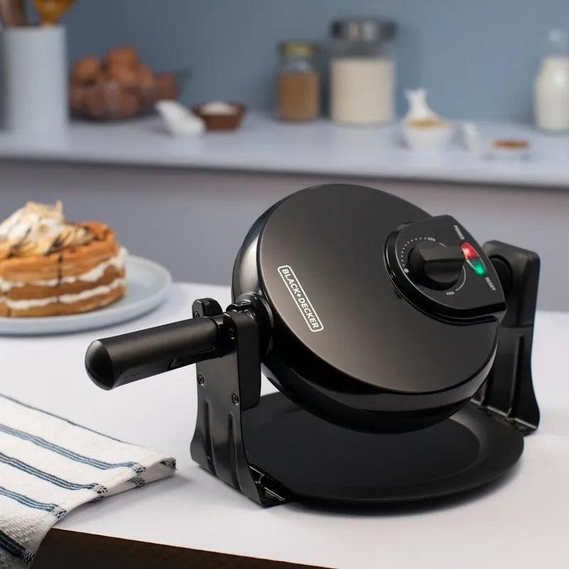 Waflera Black+Decker WM1000B Giratoria Negra